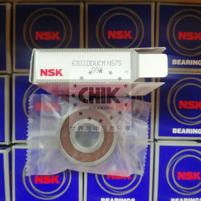 NSK 6303DDU Turbine Bearing Chrome Steel Deep Groove Ball Bearing